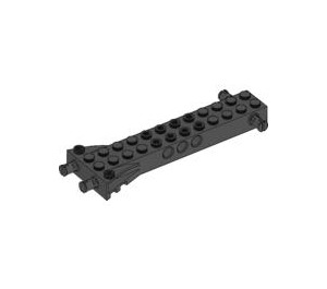 LEGO Black Brick 4 x 12 with 4 Pins and Technic Holes (30621)