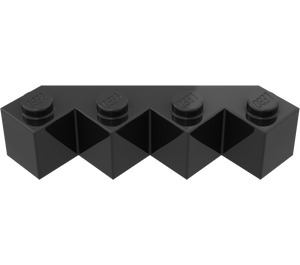 LEGO Noir Brique 4 x 4 Facet (14413)
