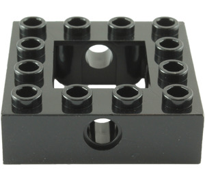 LEGO Schwarz Backstein 4 x 4 mit Open Center 2 x 2 (32324)
