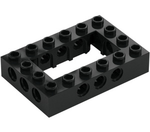 LEGO Black Brick 4 x 6 with Open Center 2 x 4 (32531 / 40344)