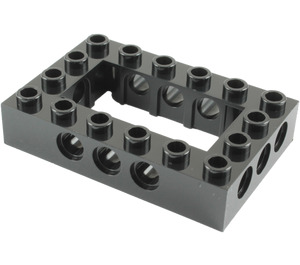 LEGO Black Brick 4 x 6 with Open Center 2 x 4 (32531 / 40344)