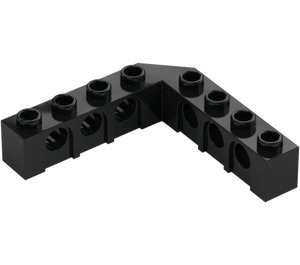 LEGO Zwart Steen 5 x 5 Hoek met Gaten (28973 / 32555)