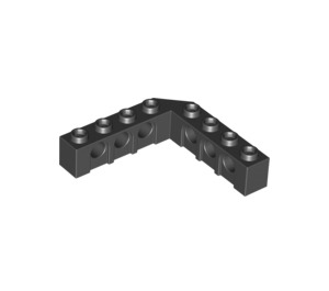 LEGO Zwart Steen 5 x 5 Hoek met Gaten (28973 / 32555)