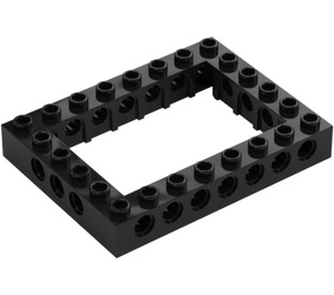 LEGO Black Brick 6 x 8 with Open Center 4 x 6 (1680 / 32532)