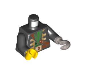 LEGO Black Brick Bounty Captain Minifig Torso (973 / 84638)