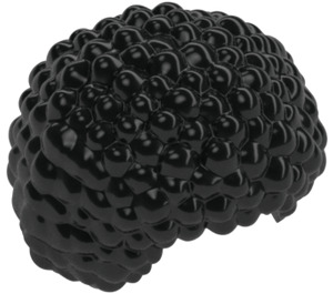 LEGO Black Bushy Bubble Style Hair (86385 / 87995)