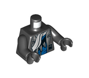 LEGO Schwarz Kapitän Boomerang mit Schwarz Outfit Minifigur Torso (973 / 76382)