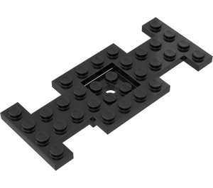 LEGO Noir Voiture Base 10 x 4 x 0.7 avec Centre Trou