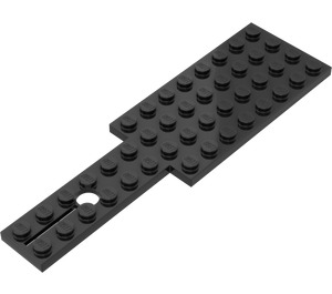 LEGO Black Car Base 4 x 14 with Hole and Steering Gear Slot