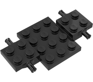 LEGO Schwarz Auto Base 7 x 4 x 0.7 (2441 / 68556)