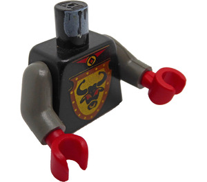 LEGO Negro Castillo Bull's Caballero Torso (973 / 73403)