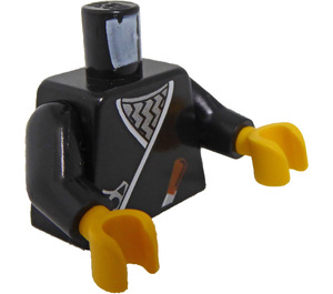 LEGO Black Castle Ninja Torso with Wrap, Dagger, Silver Star (973 / 73403)