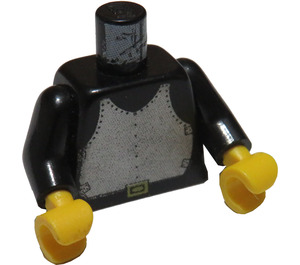 LEGO Zwart Castle Torso met Breastplate en Zwart Armen (973 / 73403)