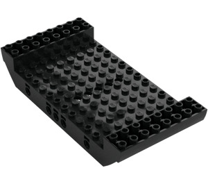 LEGO Black Center Hull 8 x 16 x 2.3 with Holes (95227)