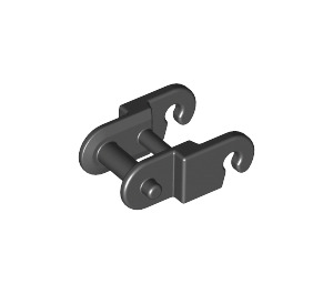 LEGO Black Chain Link with Beveled Edge (14696)