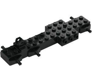 LEGO Black Chassis 4 x 14 with Minifigure Pin (30842)