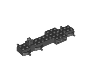 LEGO Black Chassis 4 x 14 with Minifigure Pin (30842)