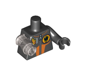 LEGO Schwarz Claw-Dette Torso (973 / 63208)