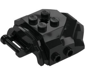 LEGO Black Cockpit Front with Bar Handle and Studs on Sides (4986)