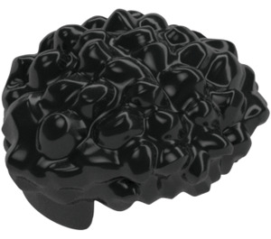 LEGO Black Coiled Hair with Short Sides (80682)