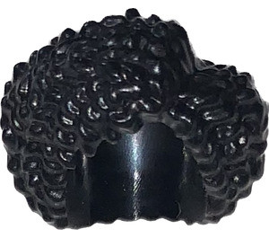 LEGO Black Coiled Hair with Side Parting (78301)