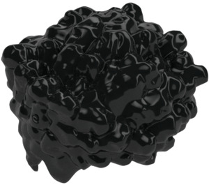 LEGO Noir Coiled Cheveux Mi-Longs (1685)