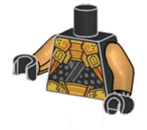 LEGO Black Cole (Golden Ninja) Crystalized Torso (973 / 76382)