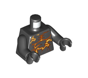 LEGO Schwarz Cole Minifigur Torso (973 / 76382)