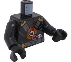 LEGO Zwart Cole - Possession met Deepstone Pantser Minifiguur Torso (973 / 76382)