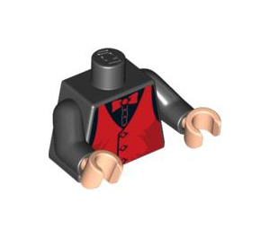 LEGO Zwart Commentator Torso (973 / 76382)