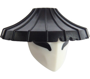 LEGO Schwarz konisch Hut und Weiß Maske mit Schwarz Augen (66959)
