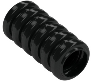 LEGO Black Corrugated Hose 1.6 cm (2 Studs) (55099 / 57713)