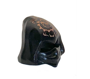 LEGO Black Cowl Hood with Eye Holes with Copper Gears and Clock (26079)