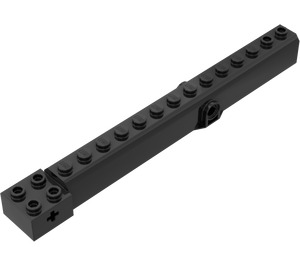 LEGO Zwart Kraan Arm Buiten met Pegholes (57779)