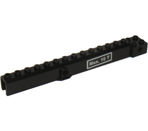 LEGO Negro Grúa Brazo En el exterior con Pegholes con 'Max. 10 T' (Both Lados) Pegatina (57779)