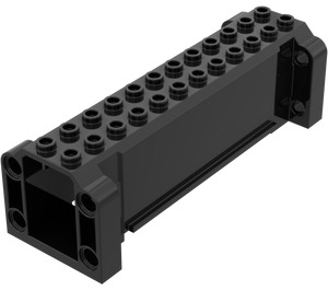 LEGO Black Crane Section 4 x 12 x 3 with 8 Pin Holes (52041)