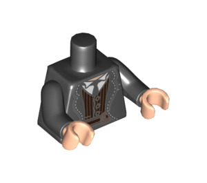 LEGO Black Credence Barebone Minifig Torso (973 / 88585)
