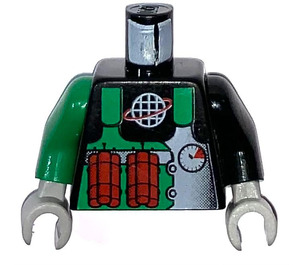 LEGO Schwarz Crunch Torso (973)