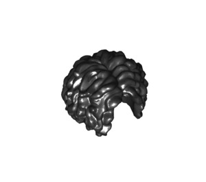 LEGO Noir Curly Cheveux avec séparation centrale (29634 / 86318)