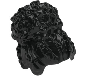 LEGO Black Curly Hair with Large High Bun (53126)