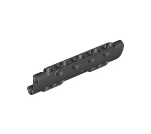 LEGO Black Curved Panel 11 x 3 with 10 Pin Holes (11954)
