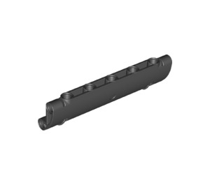 LEGO Black Curved Panel 11 x 3 with 2 Pin Holes (62531)