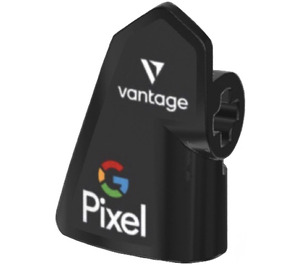 LEGO Black Curved Panel 2 x 3 Left with Vantage and Google Pixel Logos (Right) Sticker (2387)