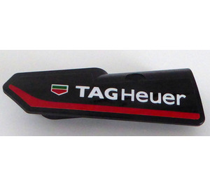 LEGO Black Curved Panel 21 Right with 'TAGHeuer' Sticker (11946)