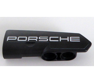 LEGO Black Curved Panel 22 Left with 'PORSCHE' Sticker (11947)