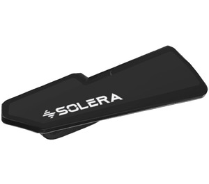 LEGO Black Curved Panel 22 Left with ‘SOLERA’ Sticker (11947)