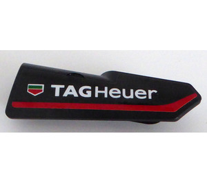 LEGO Black Curved Panel 22 Left with 'TAGHeuer' Sticker (11947)