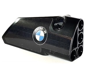 LEGO Black Curved Panel 4 Right with BMW Emblem Sticker (64391)