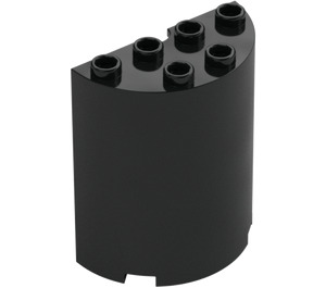 LEGO Black Cylinder 2 x 4 x 4 Half (6218 / 20430)