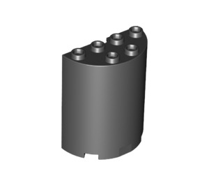LEGO Noir Cylindre 2 x 4 x 4 Demi (6218 / 20430)